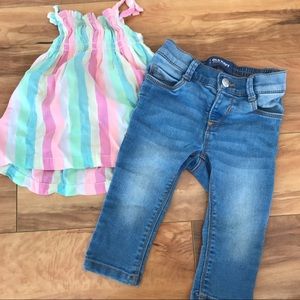 Adorable Spring Top and Skinny Jeans